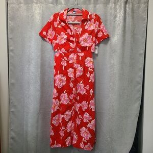 Old Navy Cutout Midi Shirt‎ Dress NEW